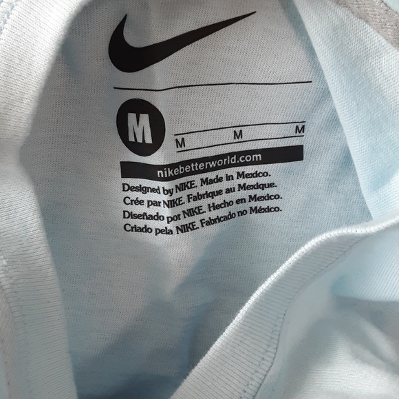 Nike Running Shirt Girls Size Medium Sky Blue Powder Purple Multi New - Picture 8 of 8